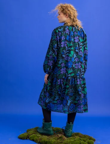 Vevd kjole «Meadow» i økologisk / resirkulert bomull - svart