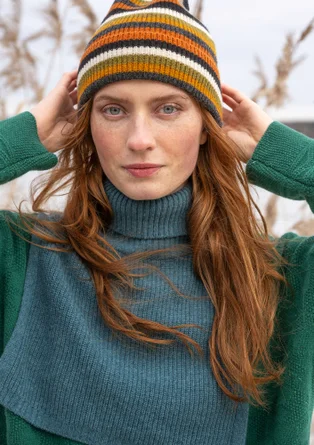 Turtleneck dickey in recycled wool - verona green