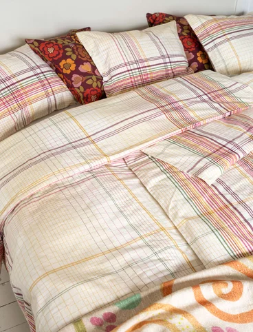 “Rainbow” duvet cover in organic cotton - elderflower