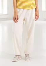 Jersey pants in organic cotton/spandex - ecru