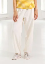 Jersey pants in organic cotton/spandex - ecru