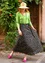 “Salsa” woven skirt in organic cotton (black S/M)