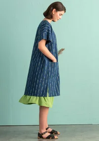 Webkleid „Ikat“ aus Baumwolle - indigo