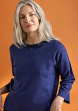 Sweater in organic wool - violet