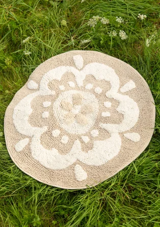 “Stars” bathmat in organic cotton - oyster