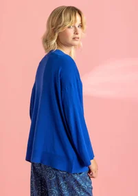 Organic/recycled cotton cardigan - klein blue