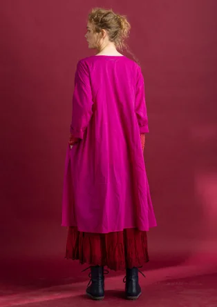 Robe tissée « Hedda » en coton biologique - cerise