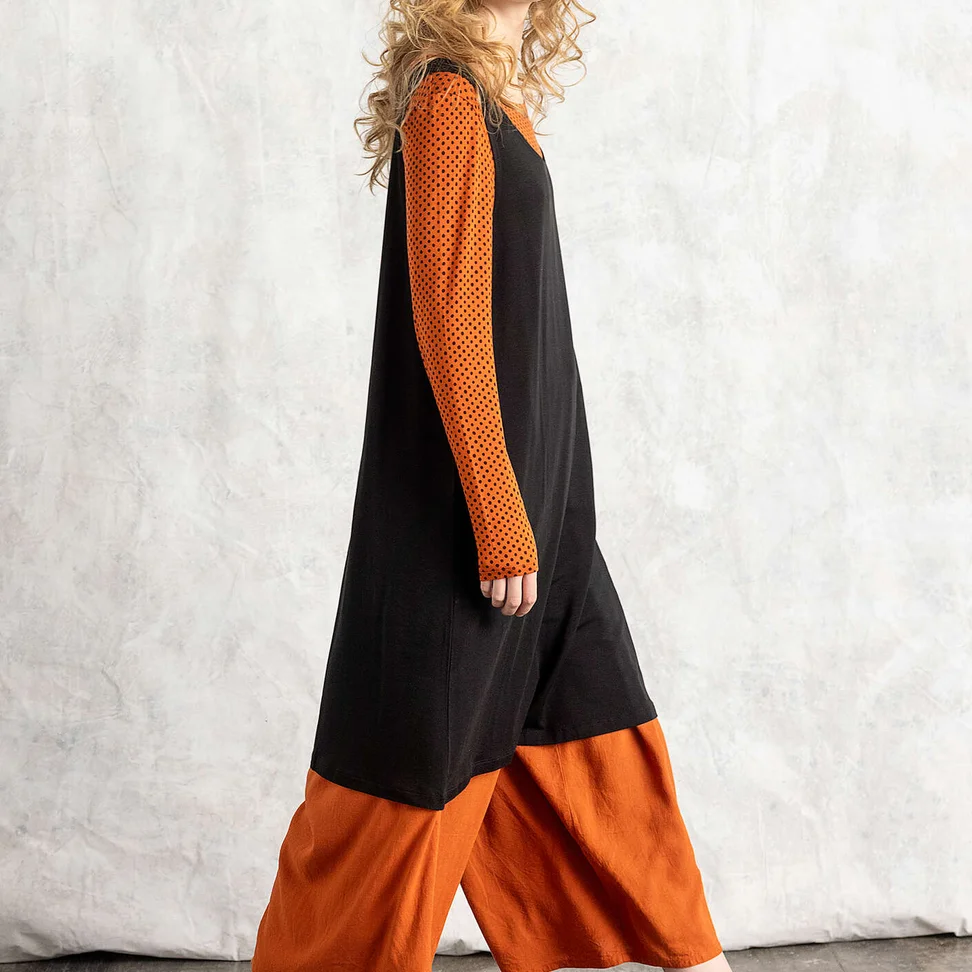 Lyocell/elastane jersey dress - black