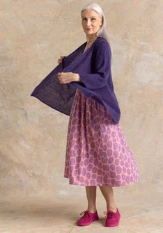 Cardigan in wool/cotton/alpaca - night sky/melange