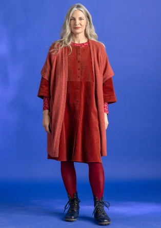 Langstrickjacke aus Alpakagemisch - feige-melange