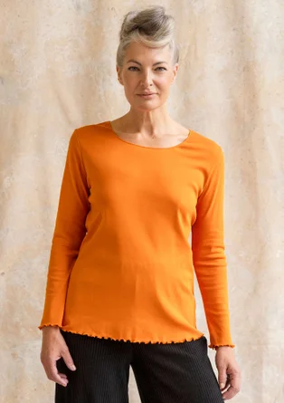 Jersey top in organic cotton - masala