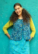 “Soho” jersey vest in organic cotton - muted petrol blue