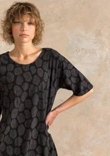 “Himla” organic cotton jersey tunic - black/patterned
