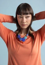 Tricot top "Pearl" van lyocell/elastaan - abrikoos