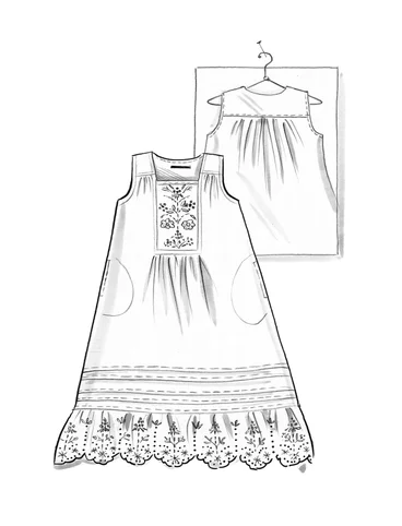 “Tuva” dress in organic cotton - mrk0SP0hibiscus