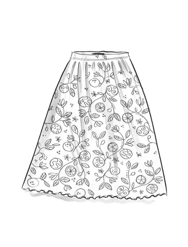 “Pomerans” modal/elastane jersey skirt - asparagus