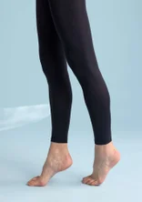 Solid-colour leggings made from recycled polyamide - black