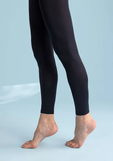 Effen legging van gerecycled polyamide - zwart