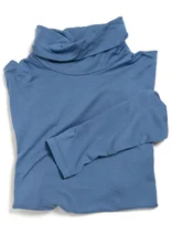 Lyocell/spandex jersey turtleneck - mountain blue