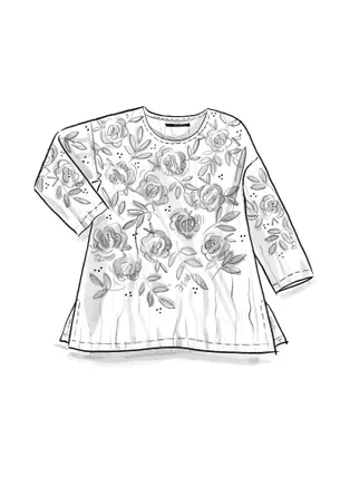 Bluse „Rose Garden“ aus Seide - ananas