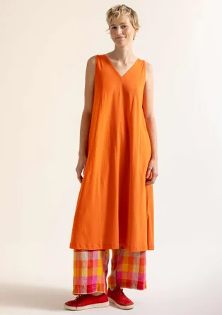 Organic cotton jersey dress - rosehip