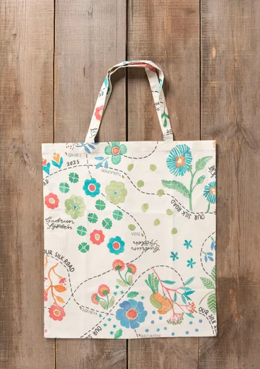 Sac en tissu en coton biologique Taille M - multicolore