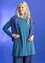 “Tyra” jersey tunic in organic cotton/modal (dark petrol blue S)