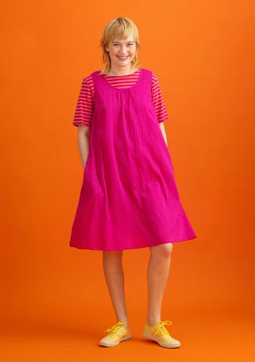 Robe en tissu de coton/modal/viscose - cerise