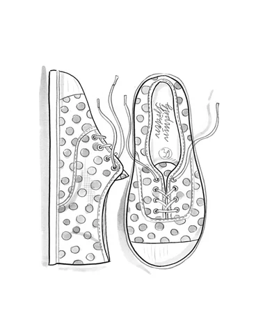 Sneakers "Cordelia" van textiel - donkernaturel/dessin