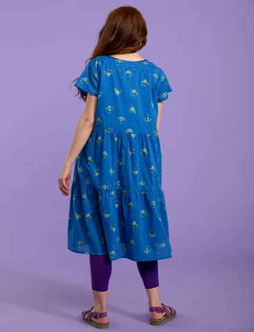 Kleid „Floria“ aus Bio-Baumwollgewebe - mittelmeerblau