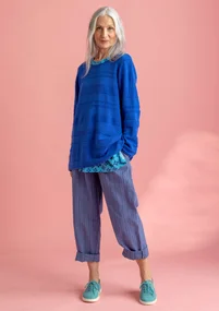 “Edna” recycled cotton favourite sweater - brilliant blue