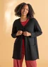 Long cardigan in organic wool (black S)