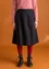 Woven organic cotton twill skirt (black XXL)