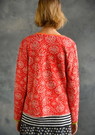 “Aqua” organic cotton cardigan - bright red