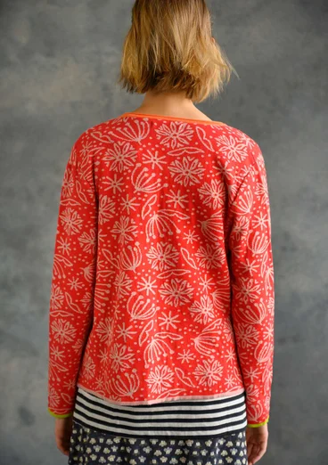 “Aqua” organic cotton cardigan - bright red