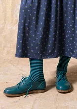 Laced nappa shoes - petrol blue