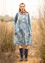 “Embla” woven organic cotton dress (flax blue M)