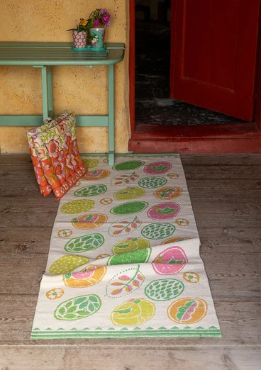 Tapis de couloir « Nest » en coton biologique - cigale