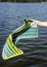 “Sunset” towel in organic cotton - green sea glass