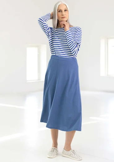 Organic cotton/modal jersey skirt - mountain blue