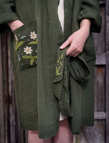 Kimono „Tuvstarr“ aus Leinen - pinie