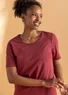 “Eleonora” organic cotton/elastane jersey top (rooibos S)