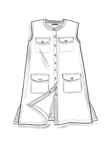 Woven “Safari” dress in organic cotton/linen - cyklamen