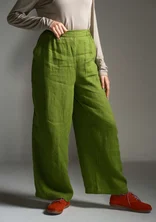 Woven “Bodil” pants in linen - birchleaf