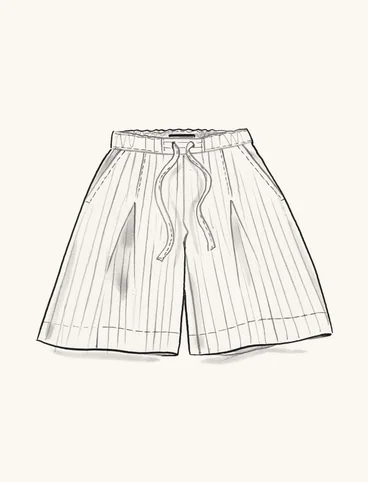 Woven linen shorts - black