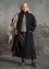 Wool-blend overcoat (black S)