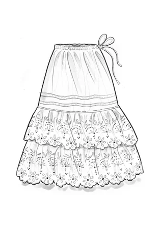 Woven petticoat slip in organic cotton - ecru