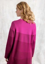 “Siv” knit tunic in recycled/organic cotton - red cabbage