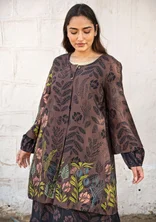 Woven “Tahiti” tunic in organic cotton - French roast