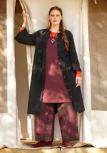 Woven “Sand” dress in organic cotton/linen - black